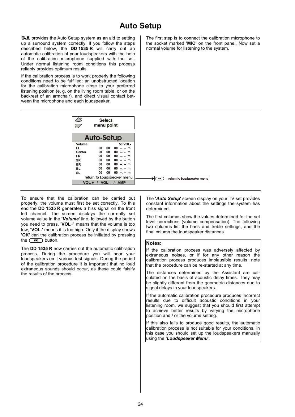 Auto setup | T+A Elektroakustik DD 1535 R User Manual | Page 24 / 64