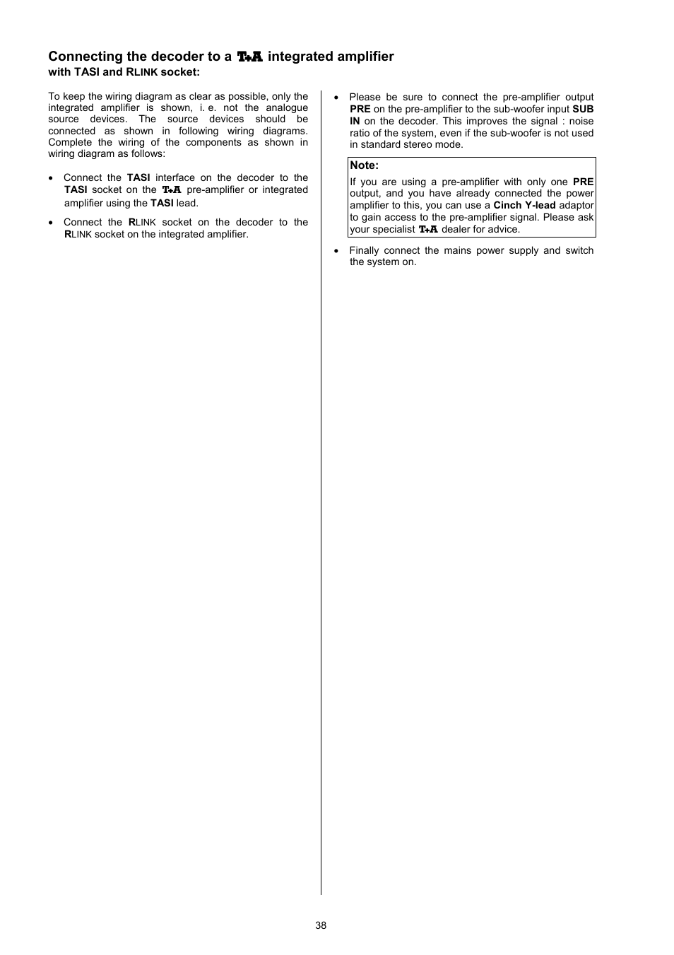 T+A Elektroakustik DD 1535 R User Manual | Page 38 / 64