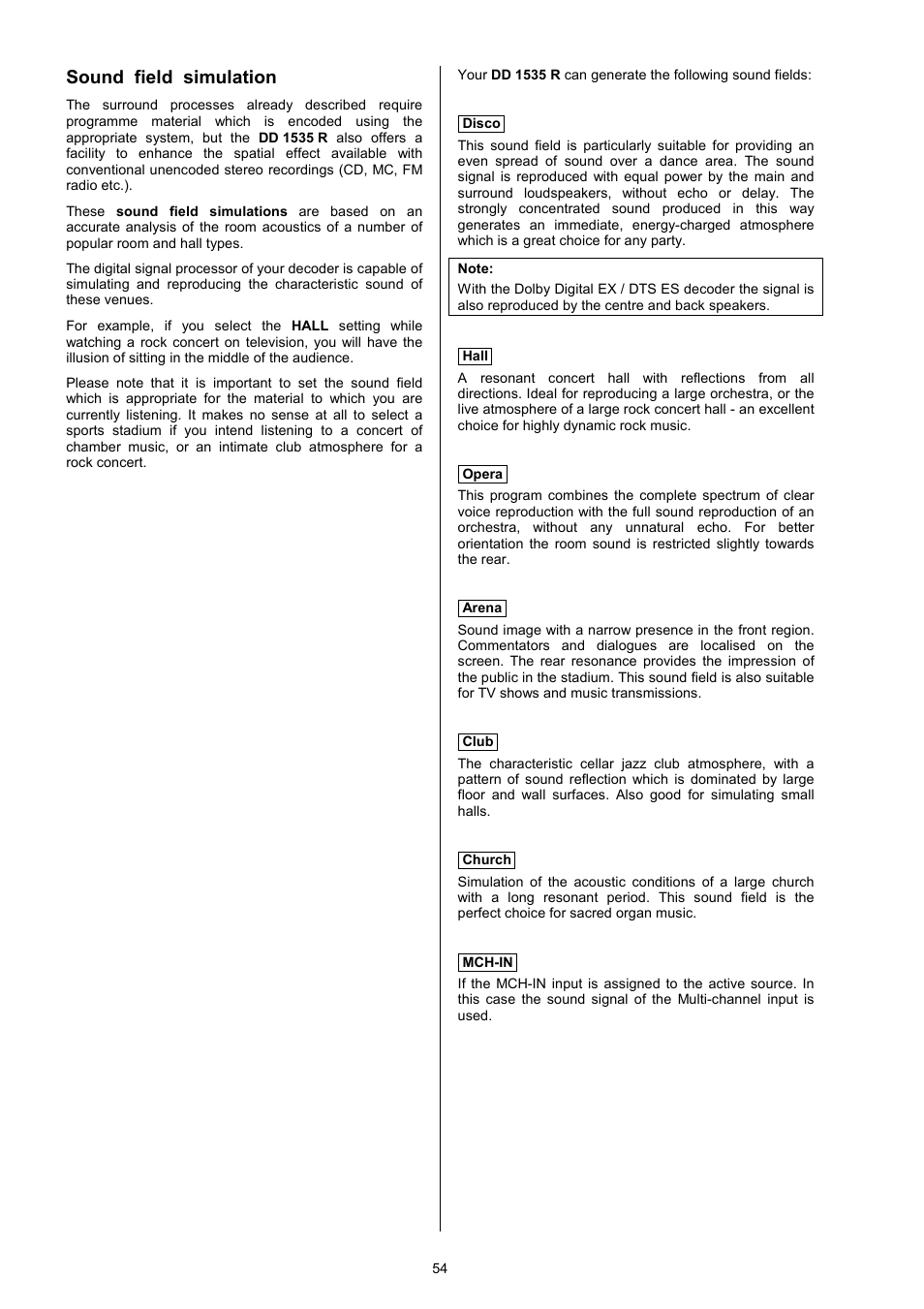 Sound field simulation | T+A Elektroakustik DD 1535 R User Manual | Page 54 / 64