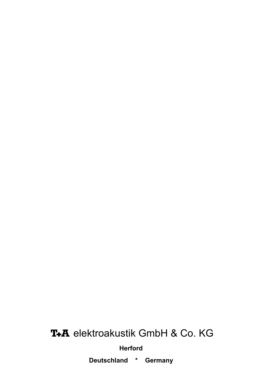 Elektroakustik gmbh & co. kg | T+A Elektroakustik DD 1535 R User Manual | Page 64 / 64