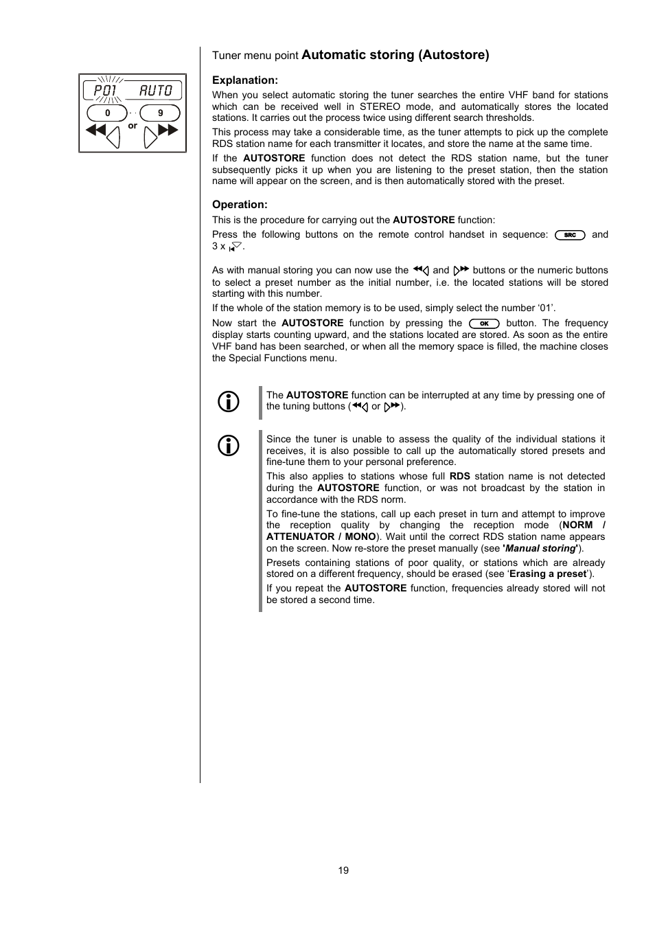 T+A Elektroakustik CD Player K1 AV User Manual | Page 19 / 59