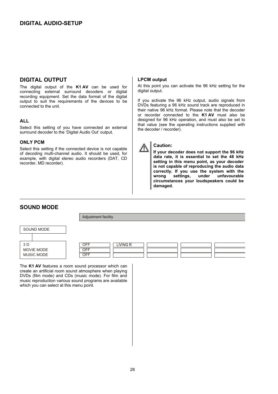 T+A Elektroakustik CD Player K1 AV User Manual | Page 28 / 59