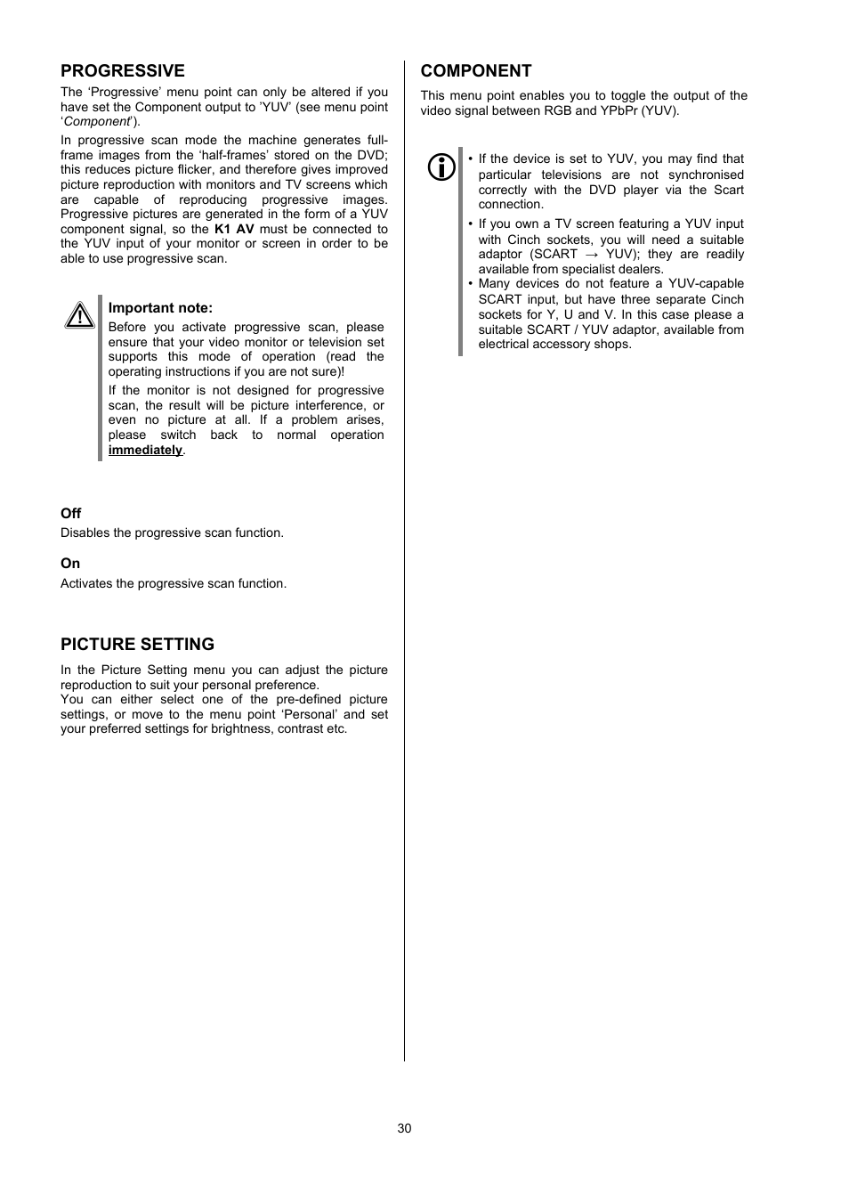 T+A Elektroakustik CD Player K1 AV User Manual | Page 30 / 59