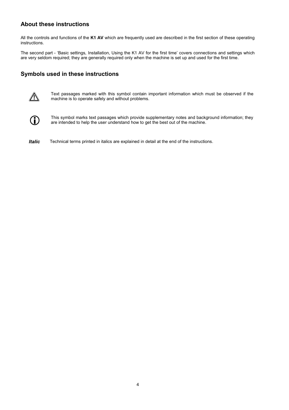 T+A Elektroakustik K1 AV User Manual | Page 4 / 58