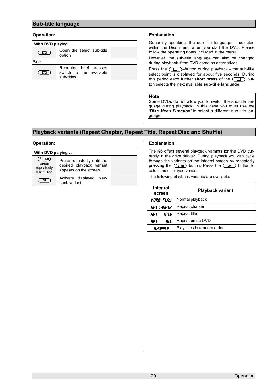 Sub-title language | T+A Elektroakustik K 6 User Manual | Page 29 / 60