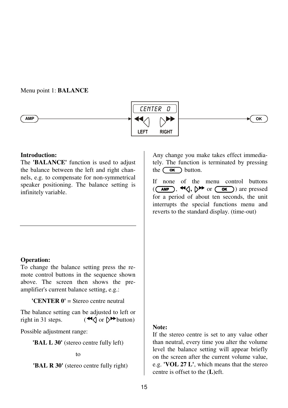 Ce nte r 0 | T+A Elektroakustik K1 CD-RECEIVER User Manual | Page 15 / 60