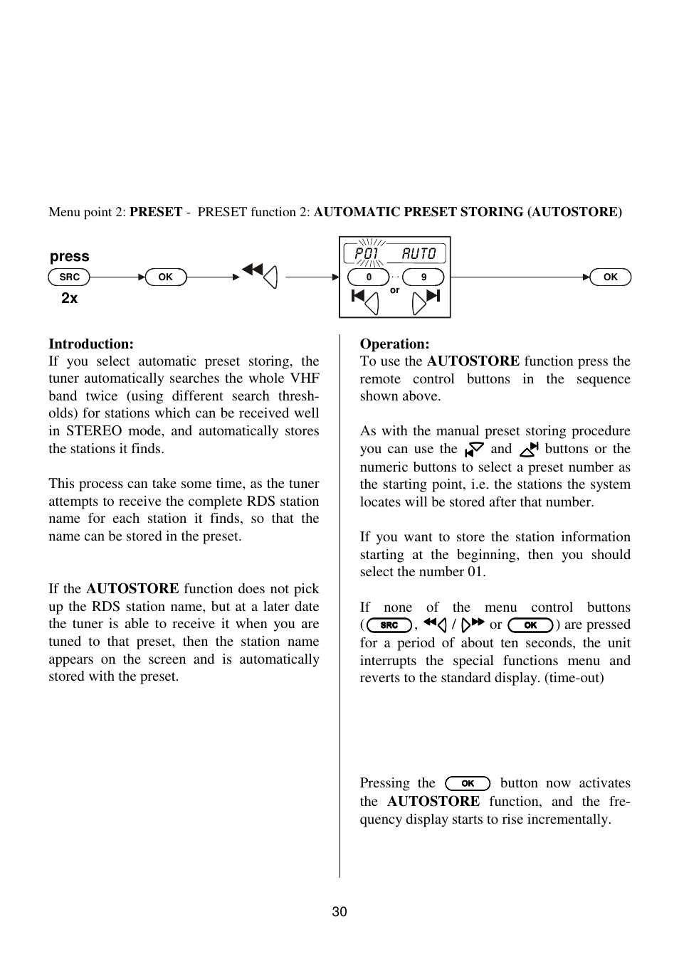 P01 auto | T+A Elektroakustik K1 CD-RECEIVER User Manual | Page 30 / 60