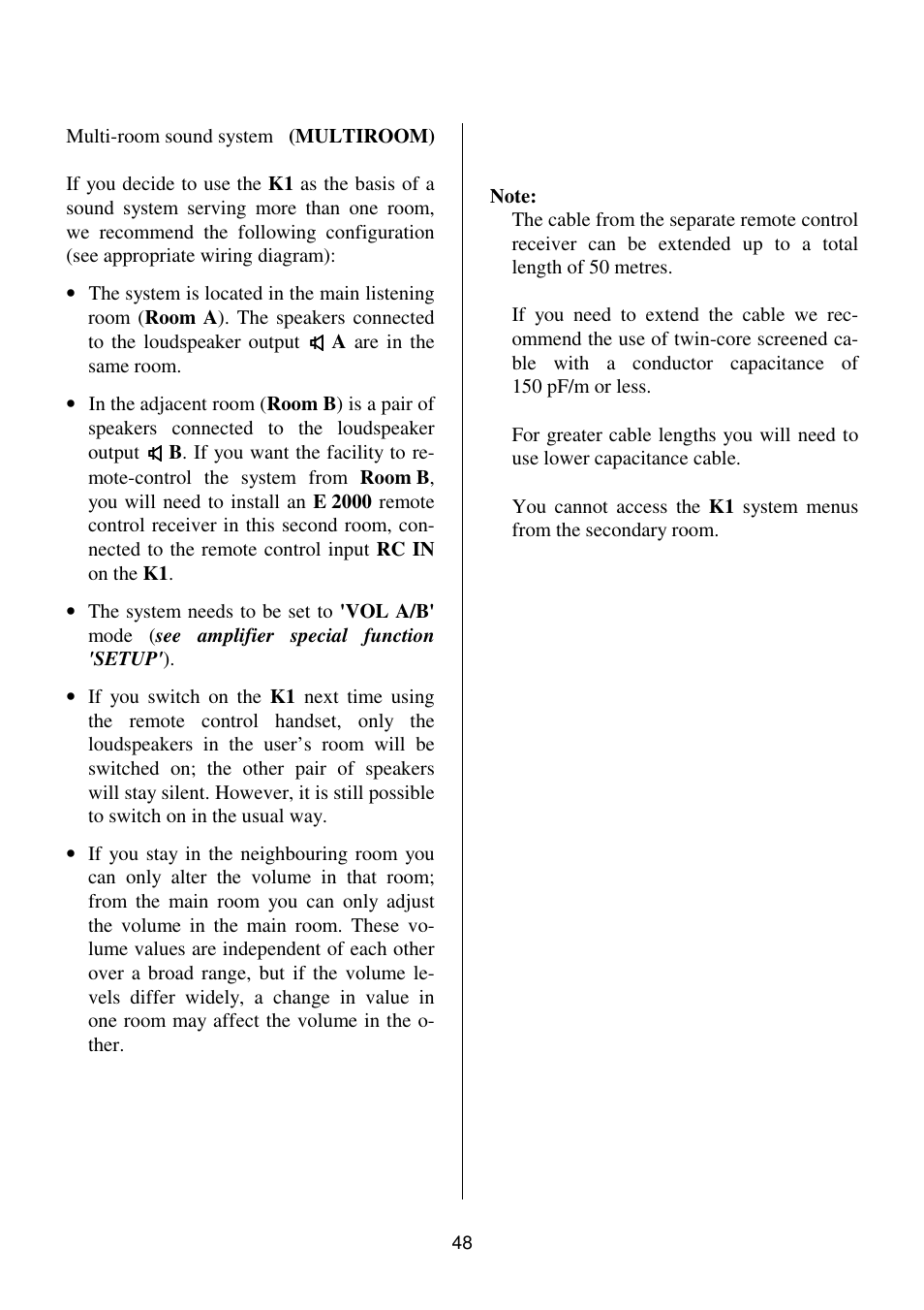 T+A Elektroakustik K1 CD-RECEIVER User Manual | Page 48 / 60