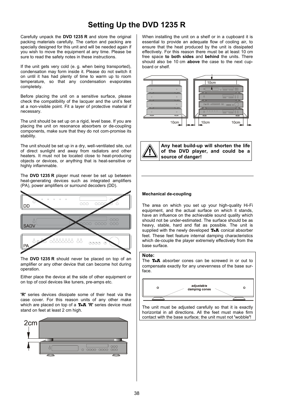 Setting up the dvd 1235 r | T+A Elektroakustik 1235 R User Manual | Page 38 / 54