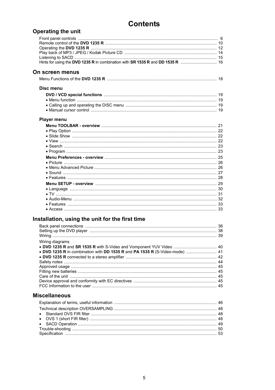 T+A Elektroakustik 1235 R User Manual | Page 5 / 54