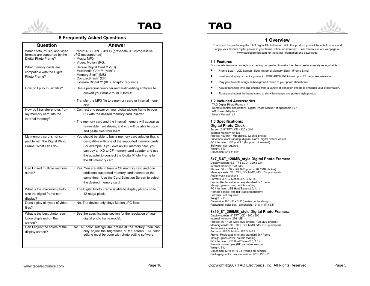 TAO 90010 User Manual | Page 5 / 10