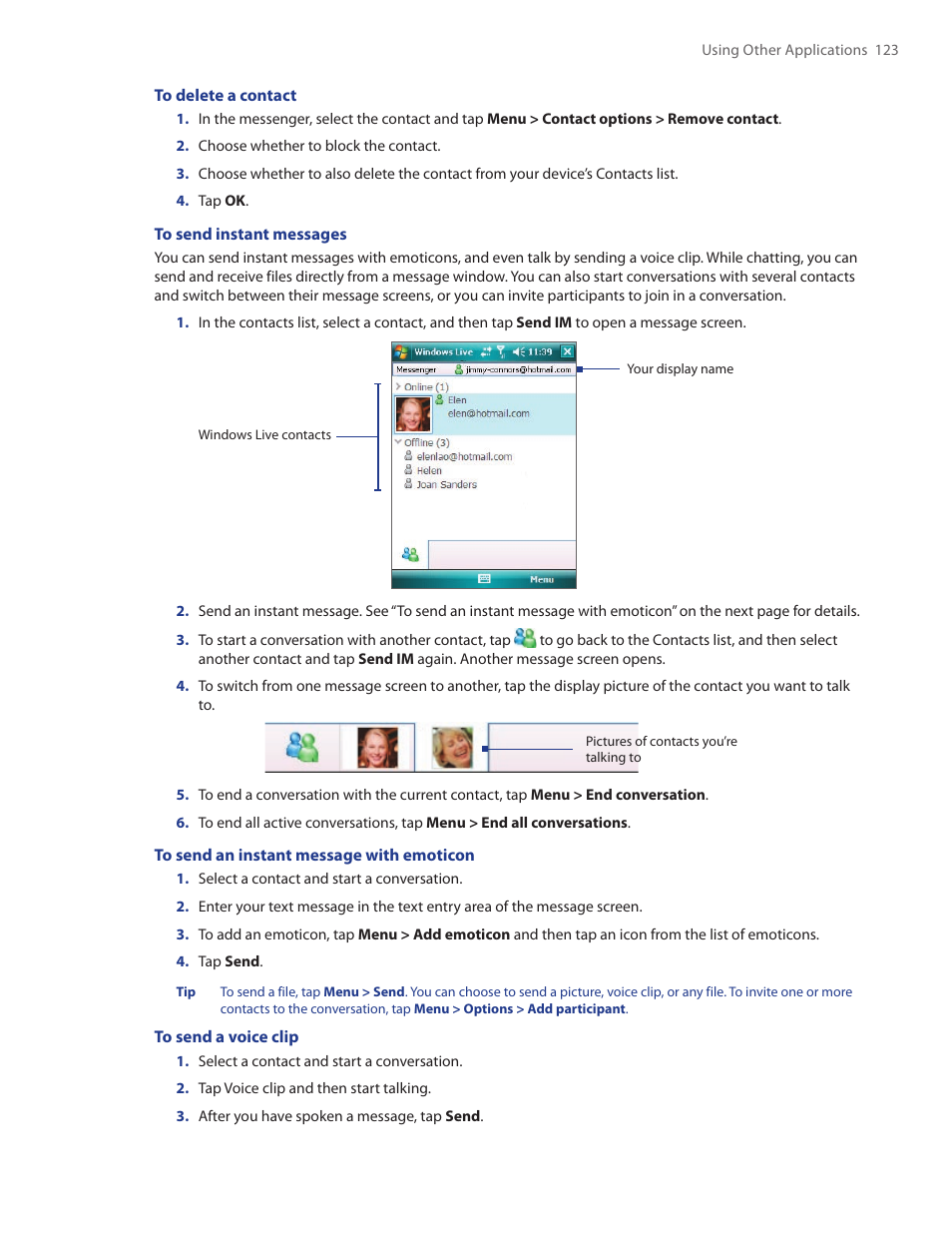 TAO PDA Phone User Manual | Page 123 / 140