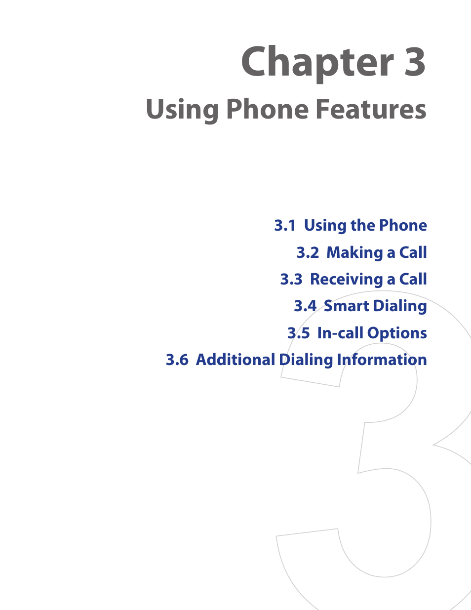 Chapter 3, Using phone features | TAO PDA Phone User Manual | Page 27 / 140