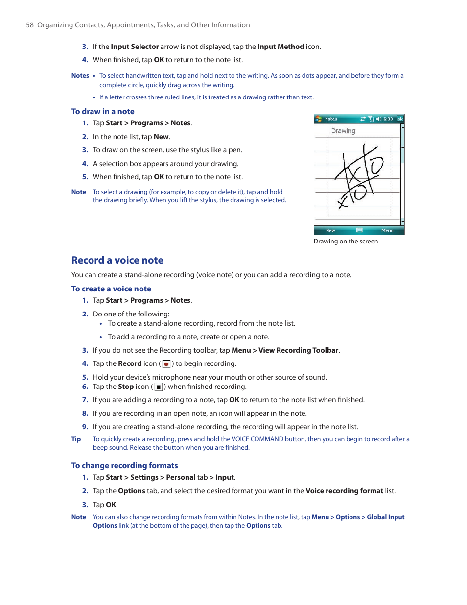 TAO PDA Phone User Manual | Page 58 / 140