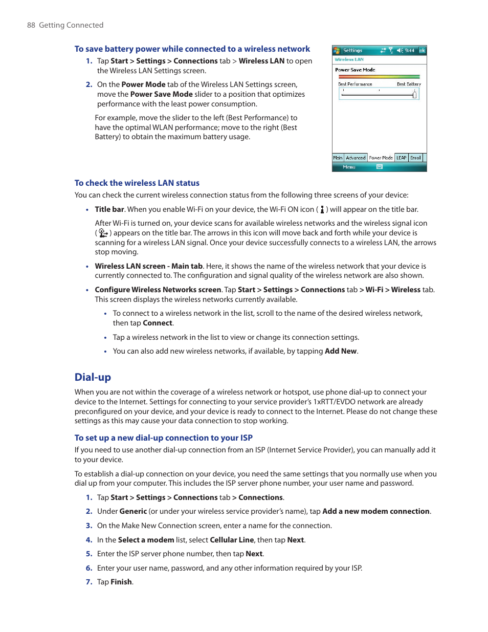 Dial-up | TAO PDA Phone User Manual | Page 88 / 140