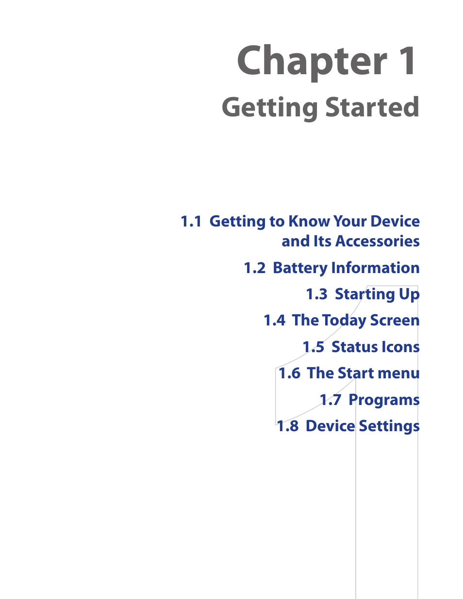 Chapter 1, Getting started | TAO PDA Phone User Manual | Page 9 / 140
