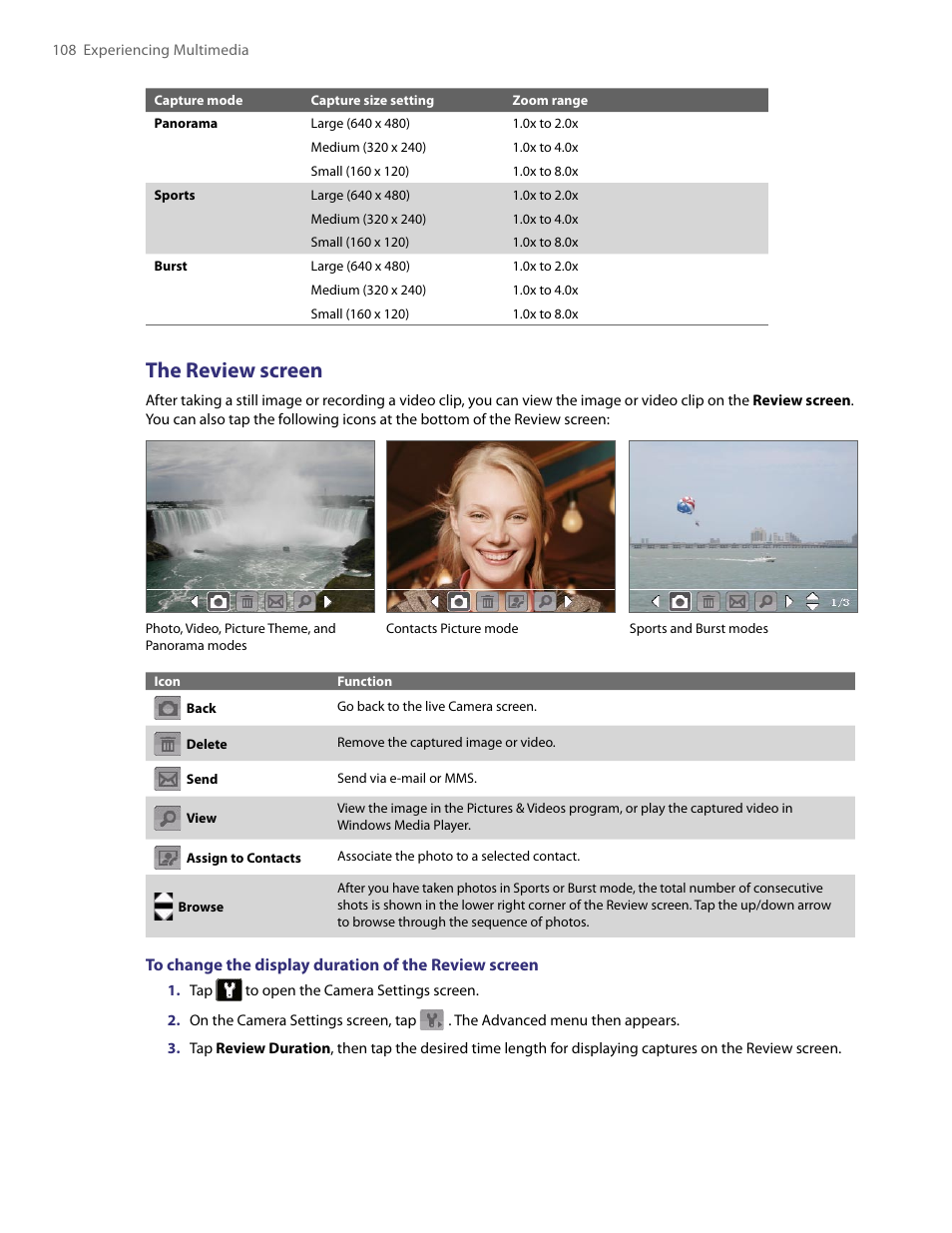 The review screen | TAO PDA User Manual | Page 108 / 148
