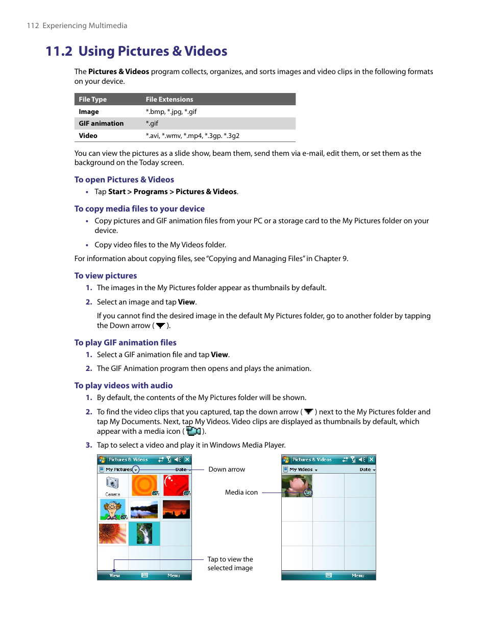 2 using pictures & videos | TAO PDA User Manual | Page 112 / 148