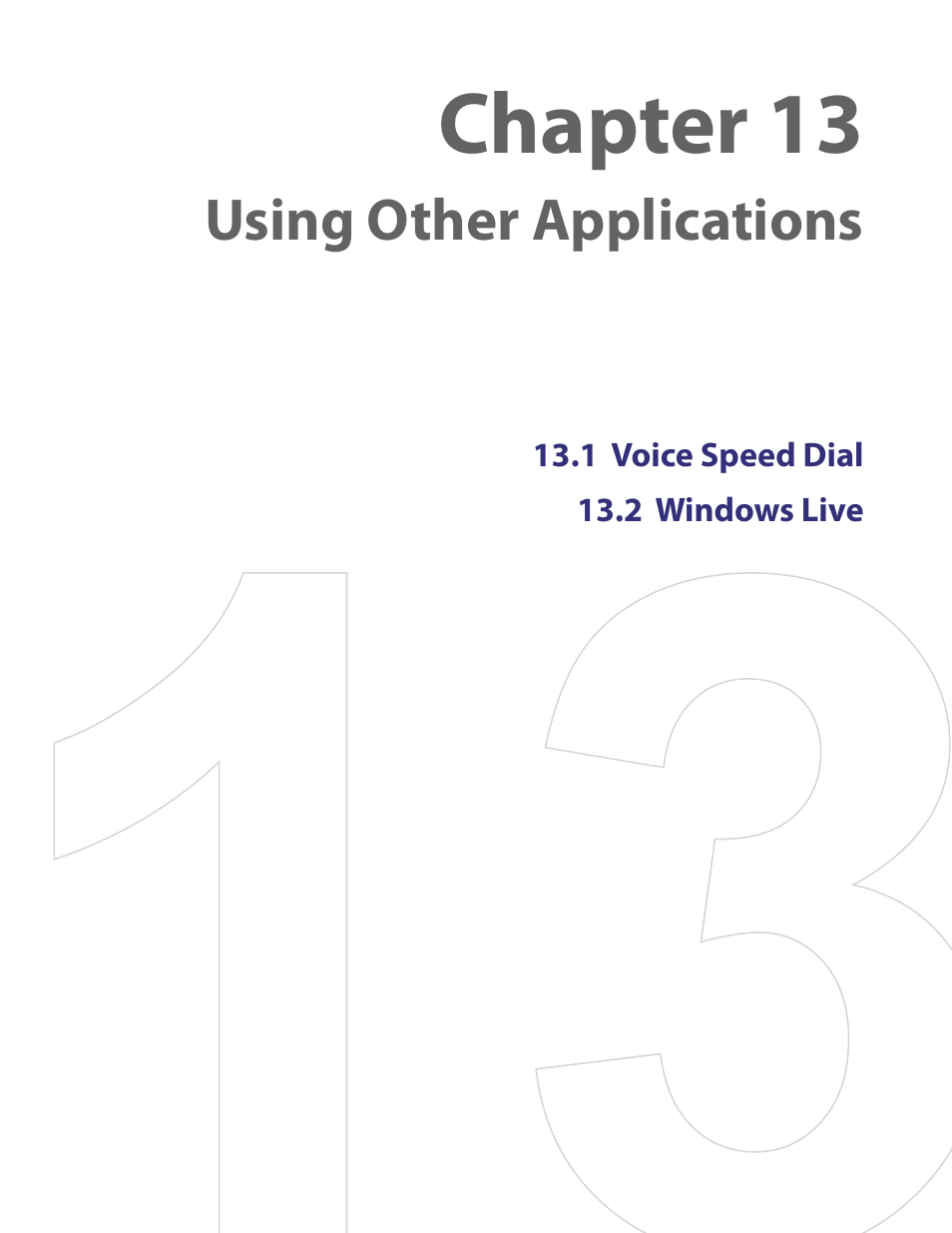 Chapter 13 using other applications, Chapter 13, Using other applications | TAO PDA User Manual | Page 127 / 148