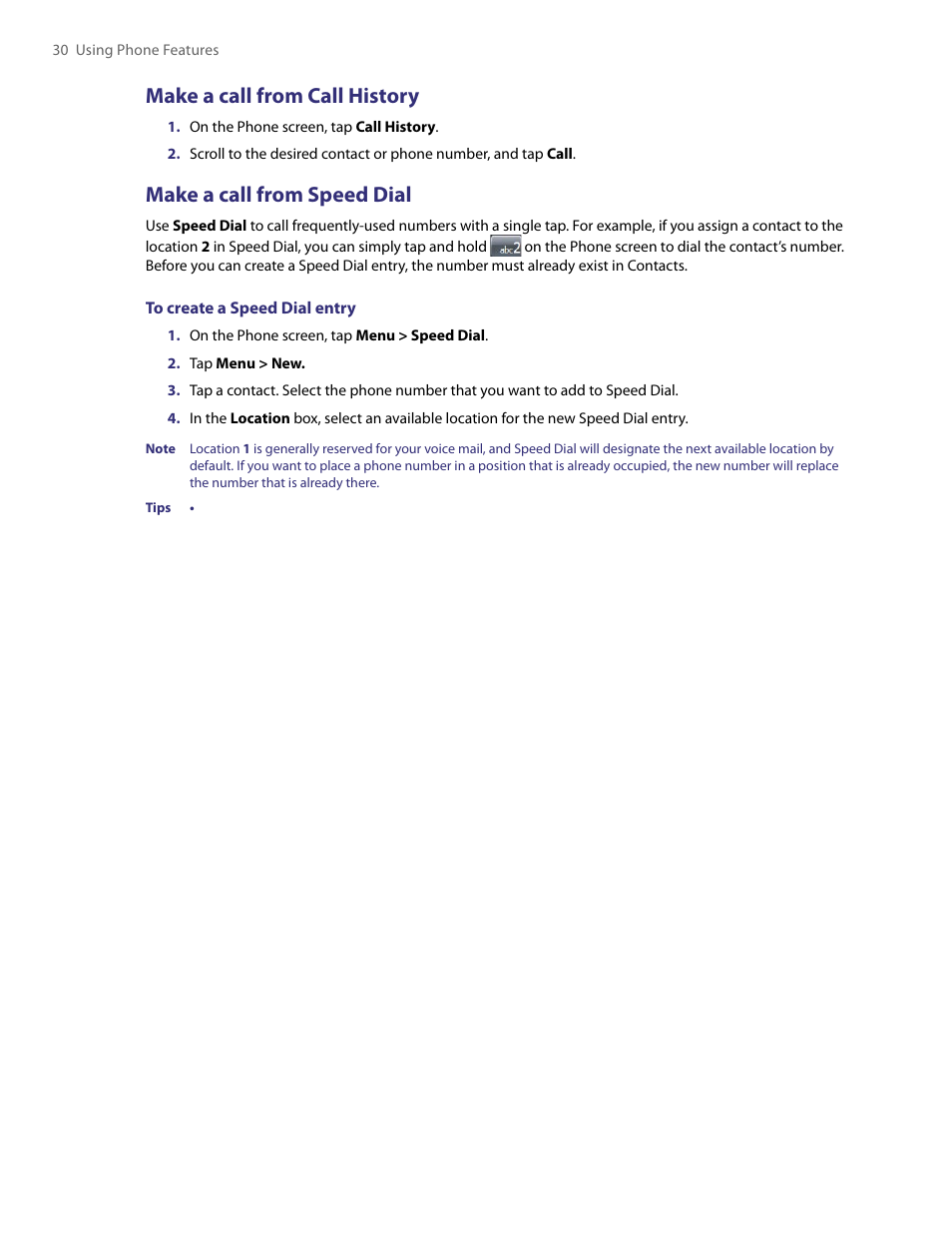 3 receiving a call, Make a call from call history, Make a call from speed dial | TAO PDA User Manual | Page 30 / 148
