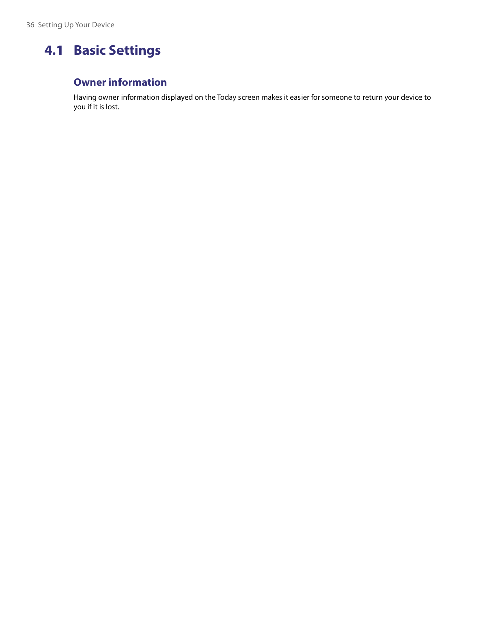 1 basic settings | TAO PDA User Manual | Page 36 / 148