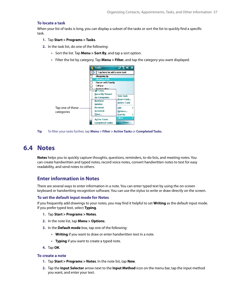 4 notes | TAO PDA User Manual | Page 57 / 148