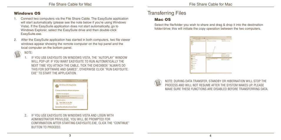 Transferring files | Targus File Share Cable N2953 User Manual | Page 3 / 6