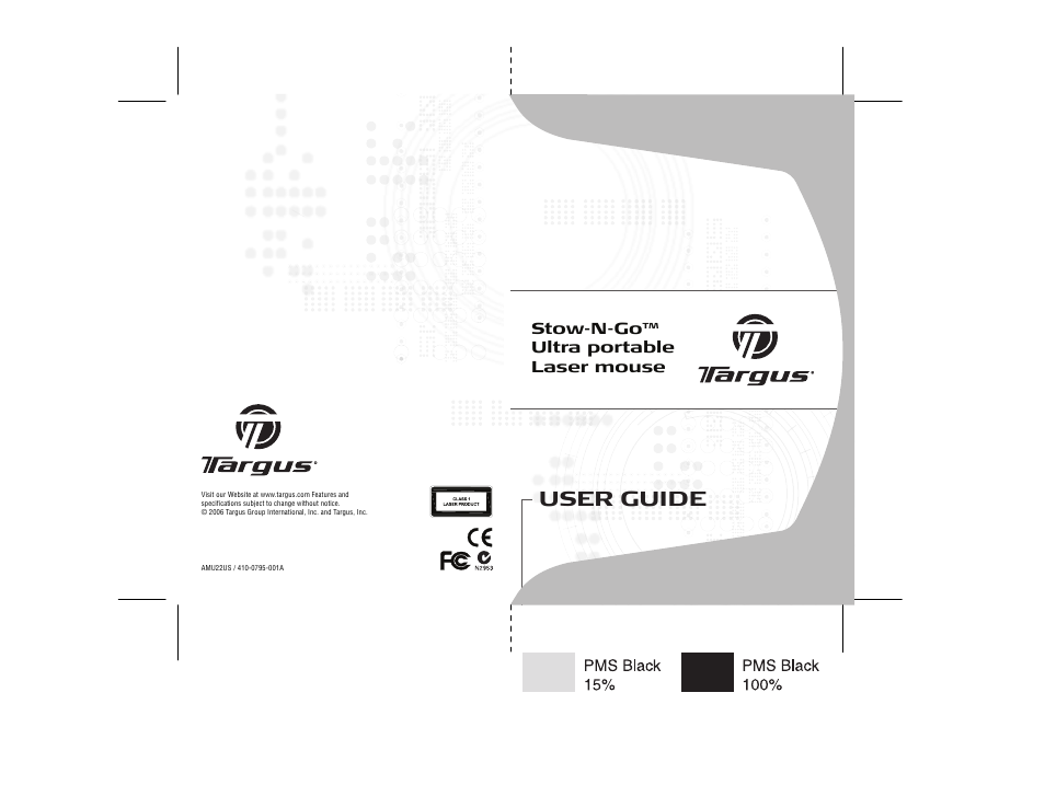 Targus Store-N-Go Ultra portable Laser AMU22US User Manual | 9 pages