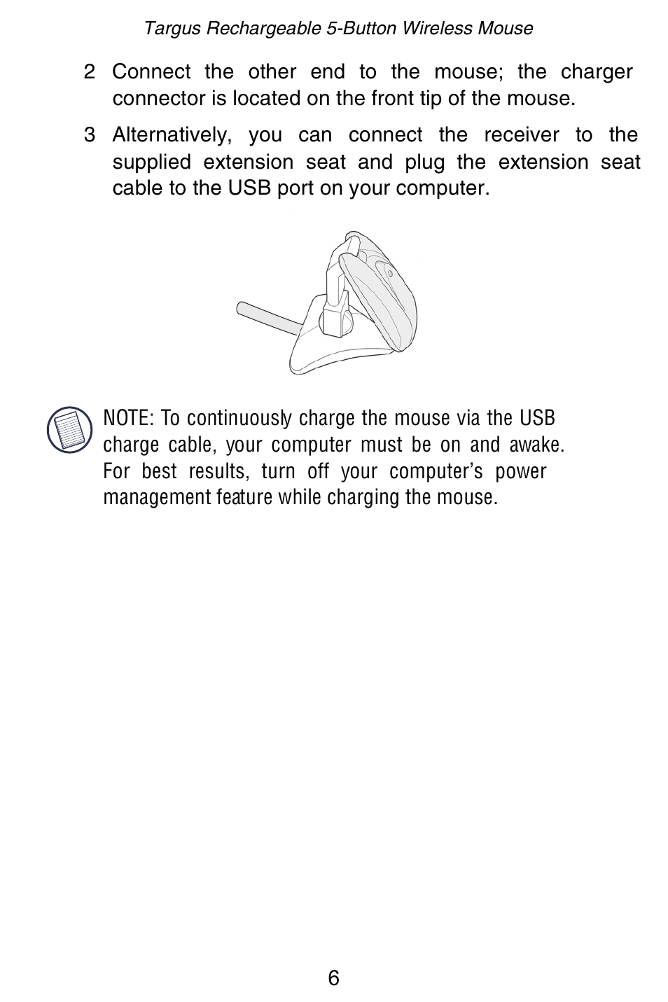 Targus Rechargeable 5-Button Wireless Mouse User Manual | Page 6 / 99