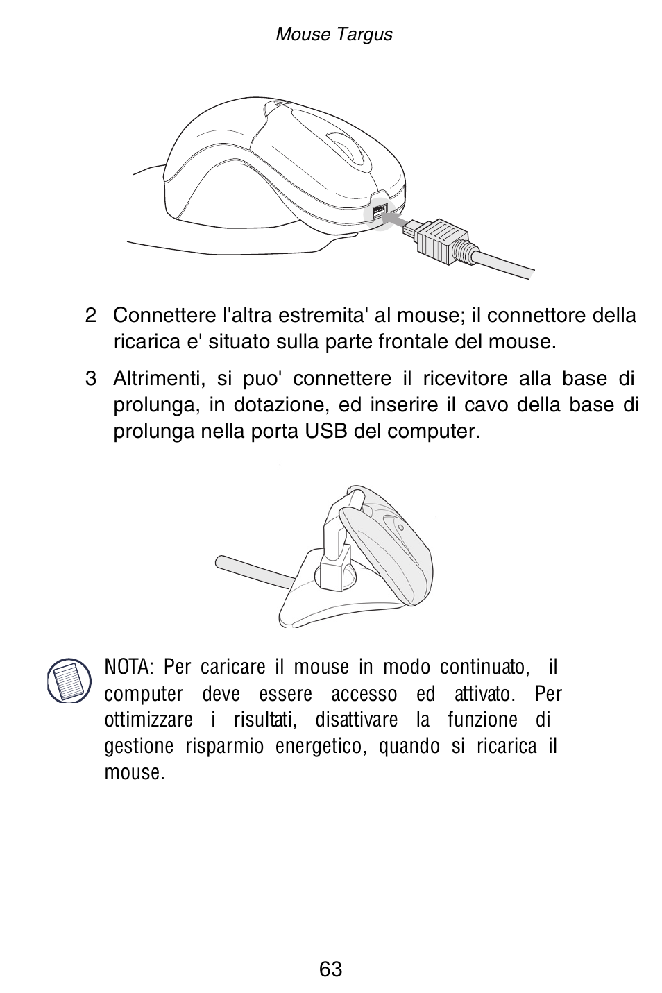 Targus Rechargeable 5-Button Wireless Mouse User Manual | Page 63 / 99