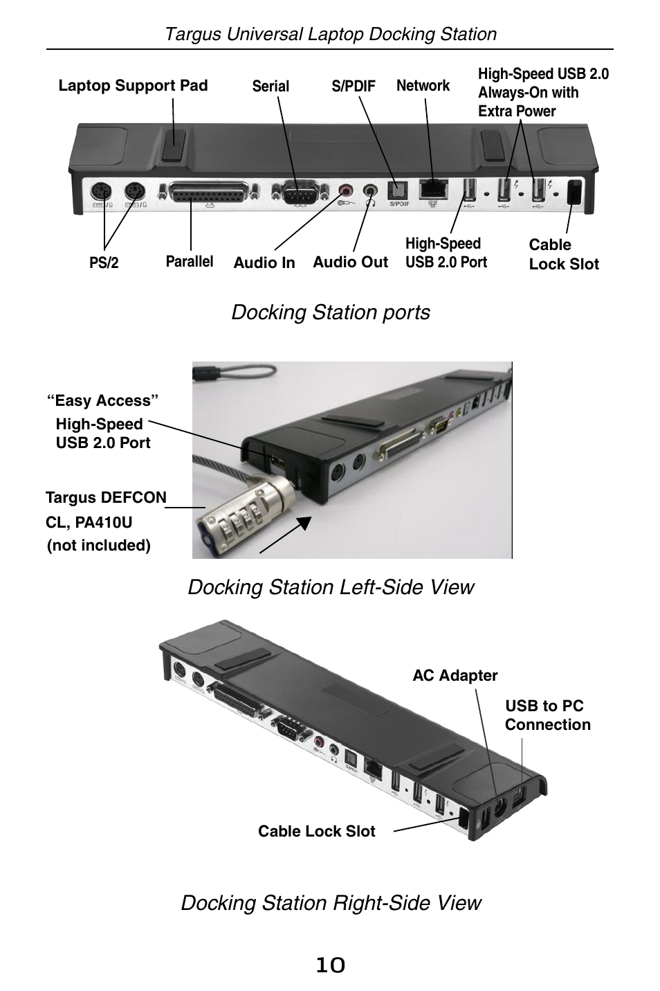 Audio in audio out | Targus ACP45 User Manual | Page 10 / 24