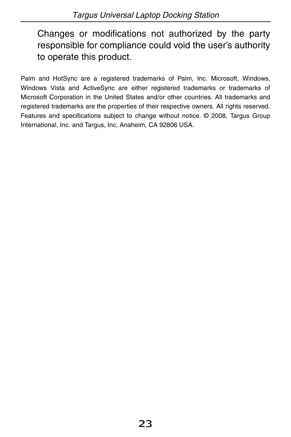 Targus ACP45 User Manual | Page 23 / 24