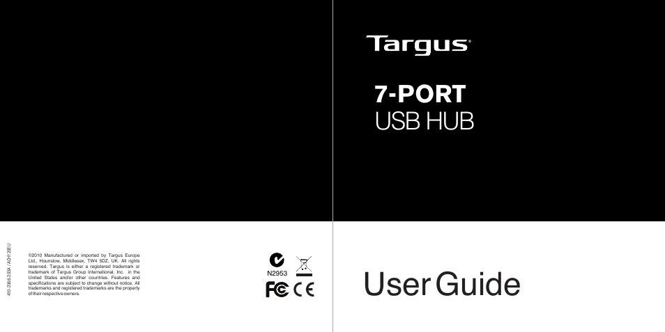 Targus 410-2366-203A/ACH120EU User Manual | 16 pages