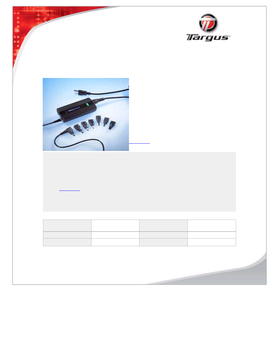 Targus APA01AP User Manual | 1 page