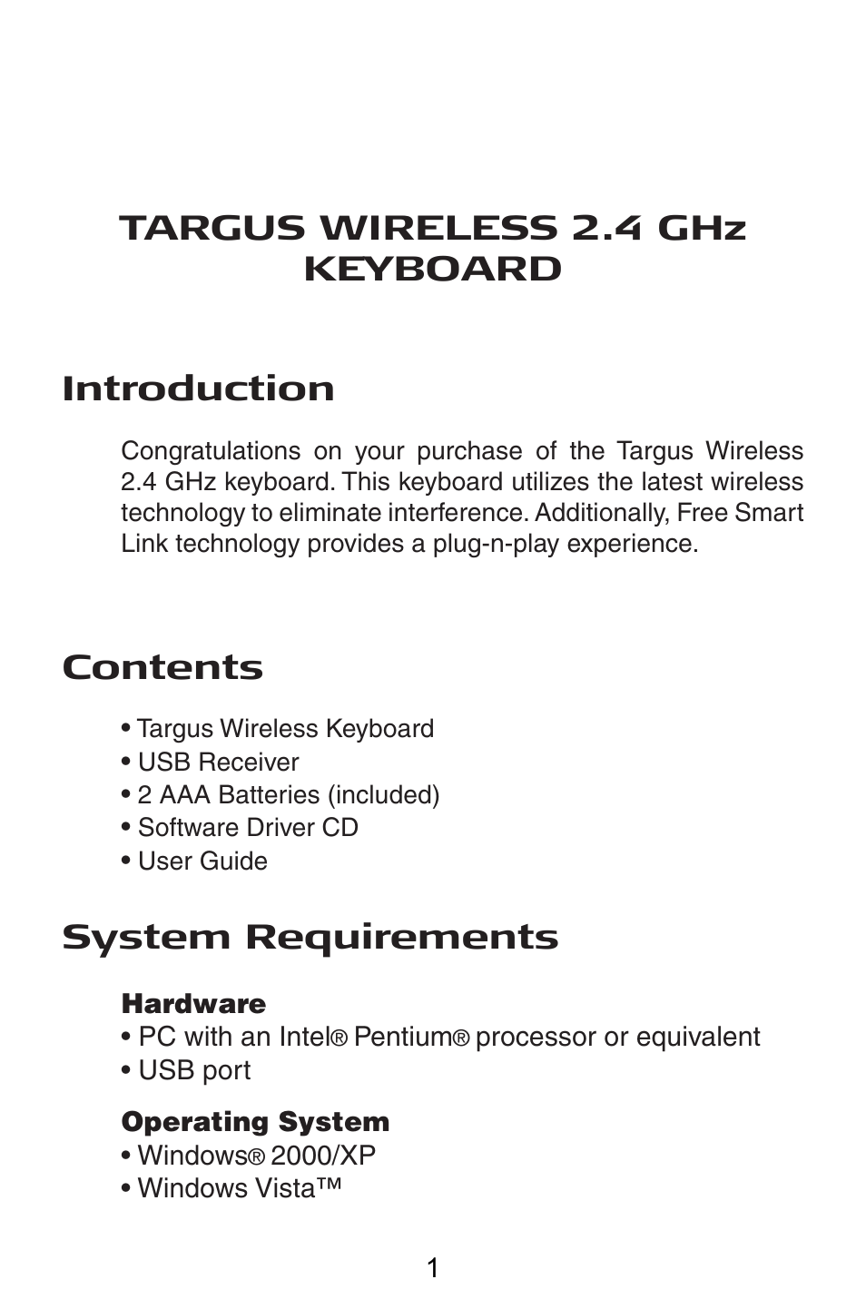 Targus AKB24US User Manual | Page 2 / 11