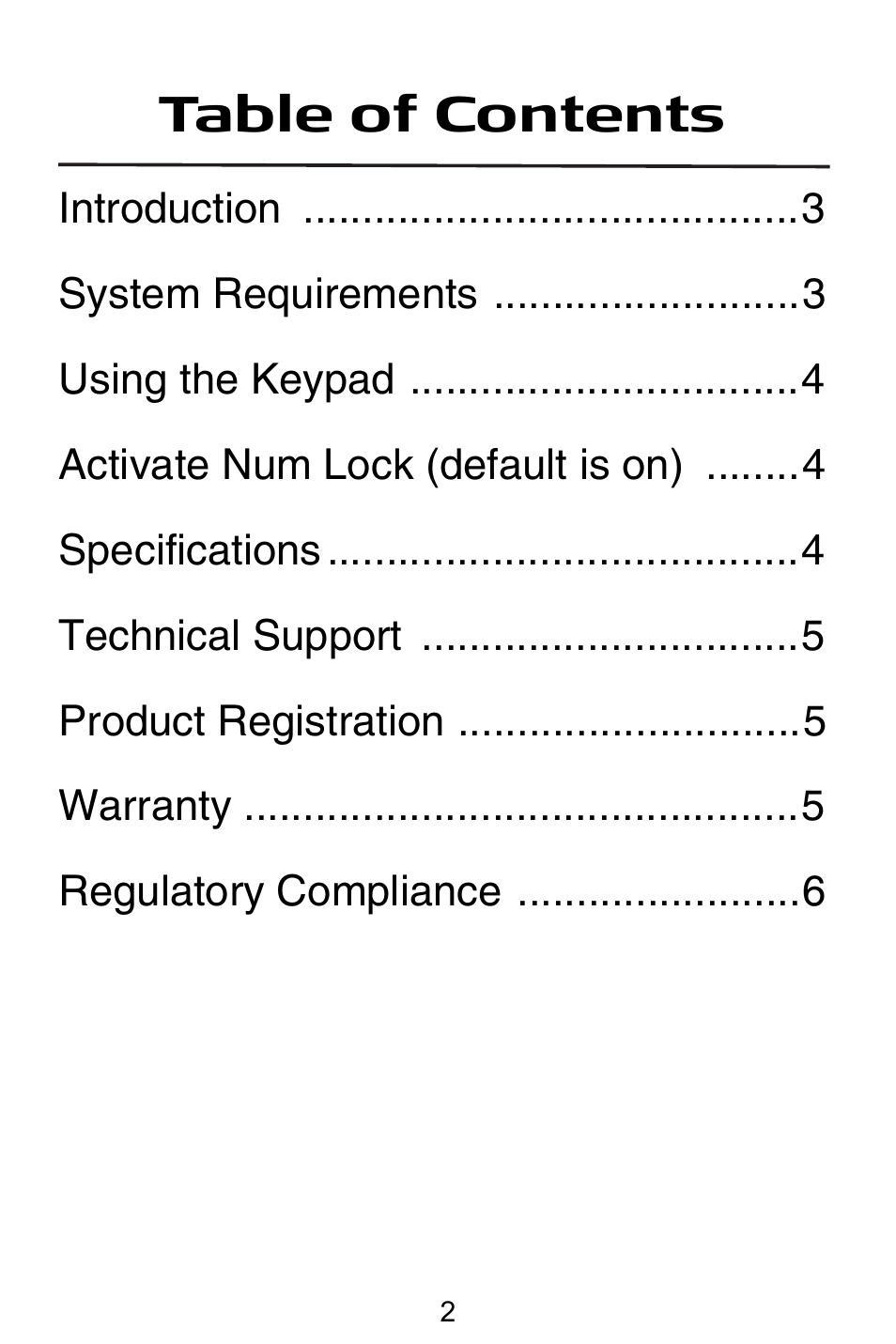 Targus Numeric Keypad with 2 USB ports User Manual | Page 2 / 7