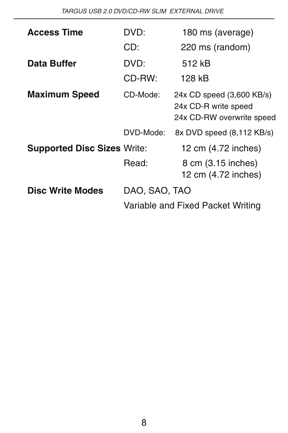Targus PACMB010U User Manual | Page 9 / 14