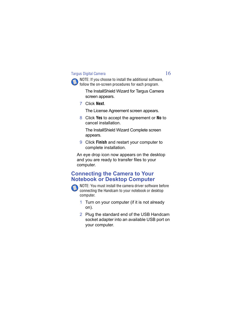 Targus Handspring Digital Camera User Manual | Page 16 / 33