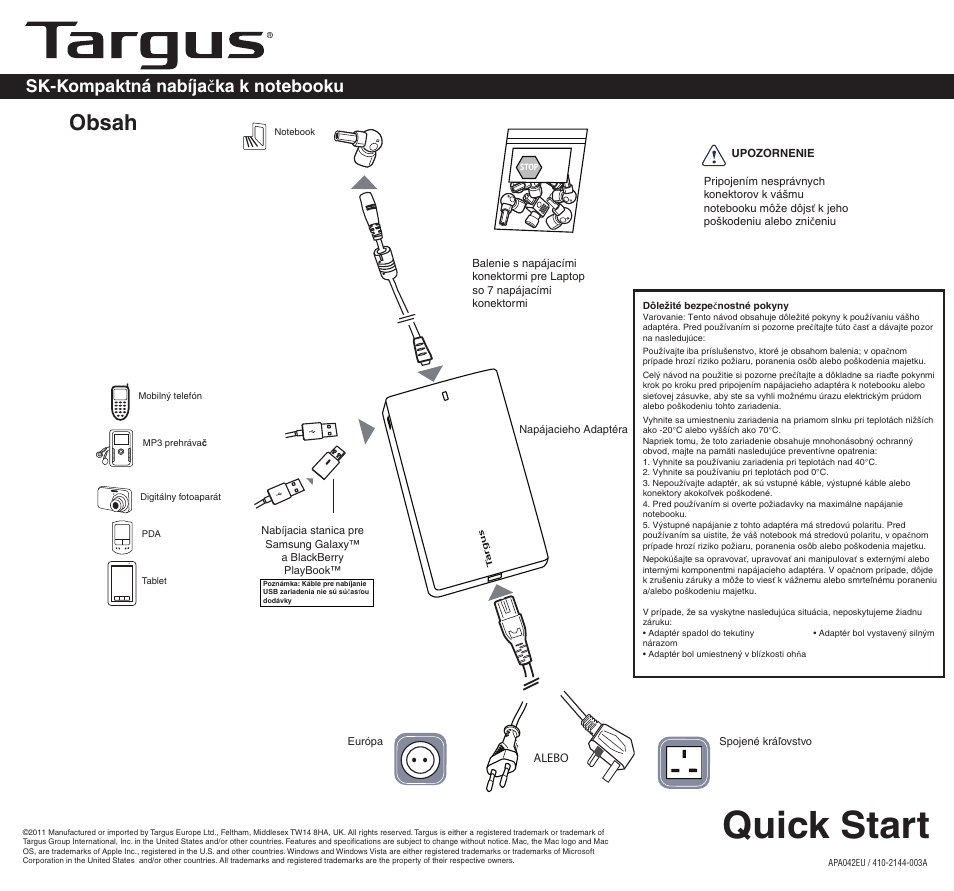 Targus APA042EU User Manual | Page 24 / 26