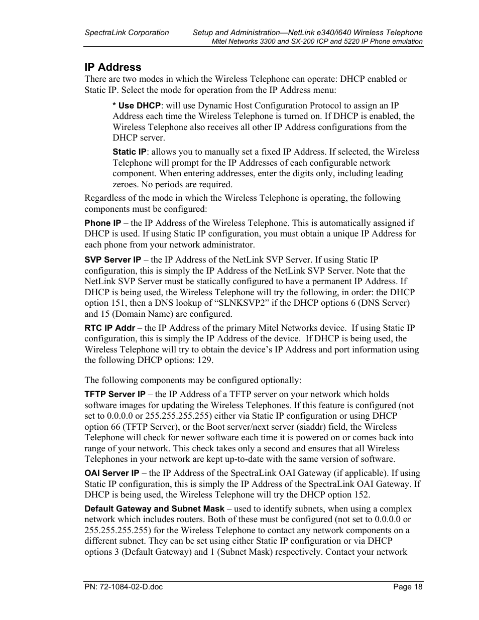 Ip address | Targus netlink e340 User Manual | Page 18 / 47