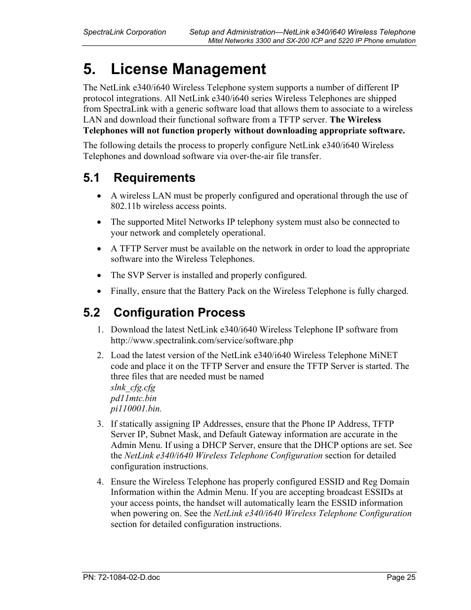 License management, Requirements, Configuration process | License management 25, Requirements 25, Configuration process 25, 1 requirements, 2 configuration process | Targus netlink e340 User Manual | Page 25 / 47