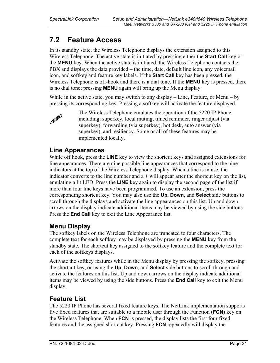 Feature access, Feature access 31, 2 feature access | Targus netlink e340 User Manual | Page 31 / 47