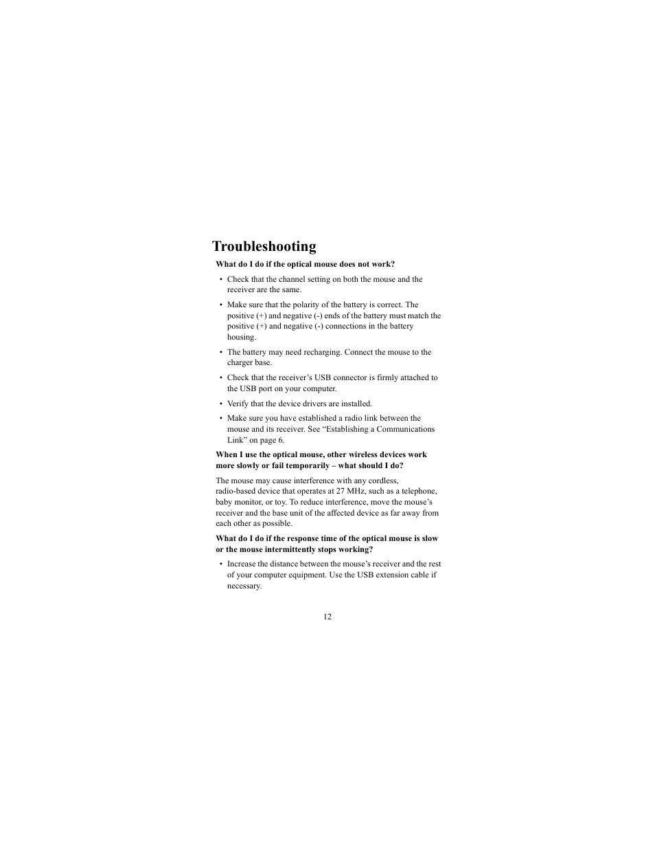 Troubleshooting | Targus 400-0086-001A User Manual | Page 12 / 15