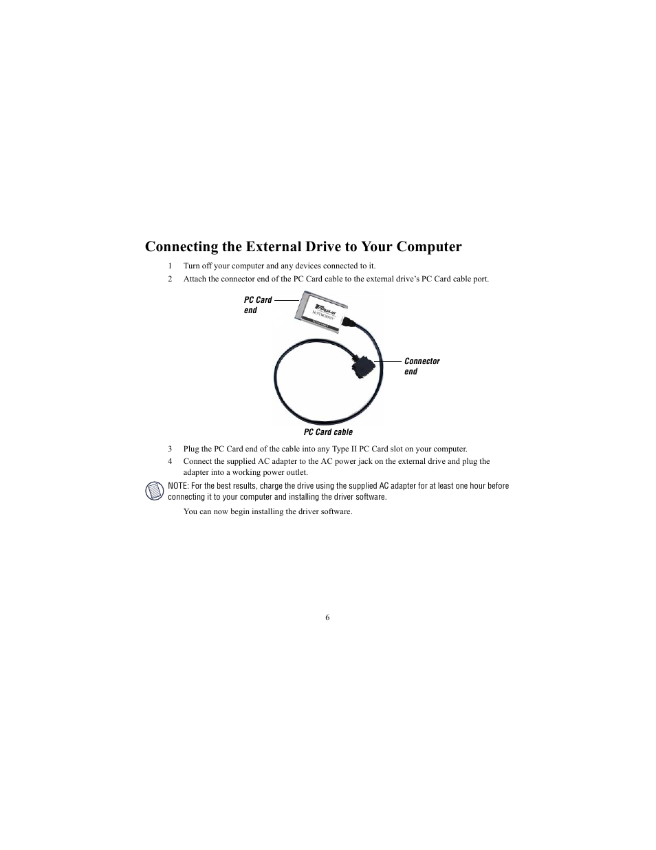 Connecting the external drive to your computer | Targus NOTEWORTHY 400-0084-001A User Manual | Page 6 / 19