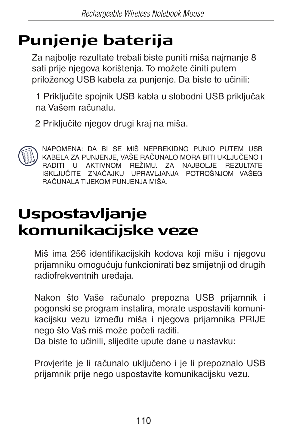 Targus Rechargeable Wireless Notebook Mouse User Manual | Page 110 / 259