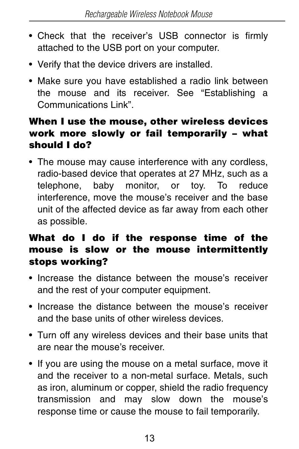 Targus Rechargeable Wireless Notebook Mouse User Manual | Page 13 / 259