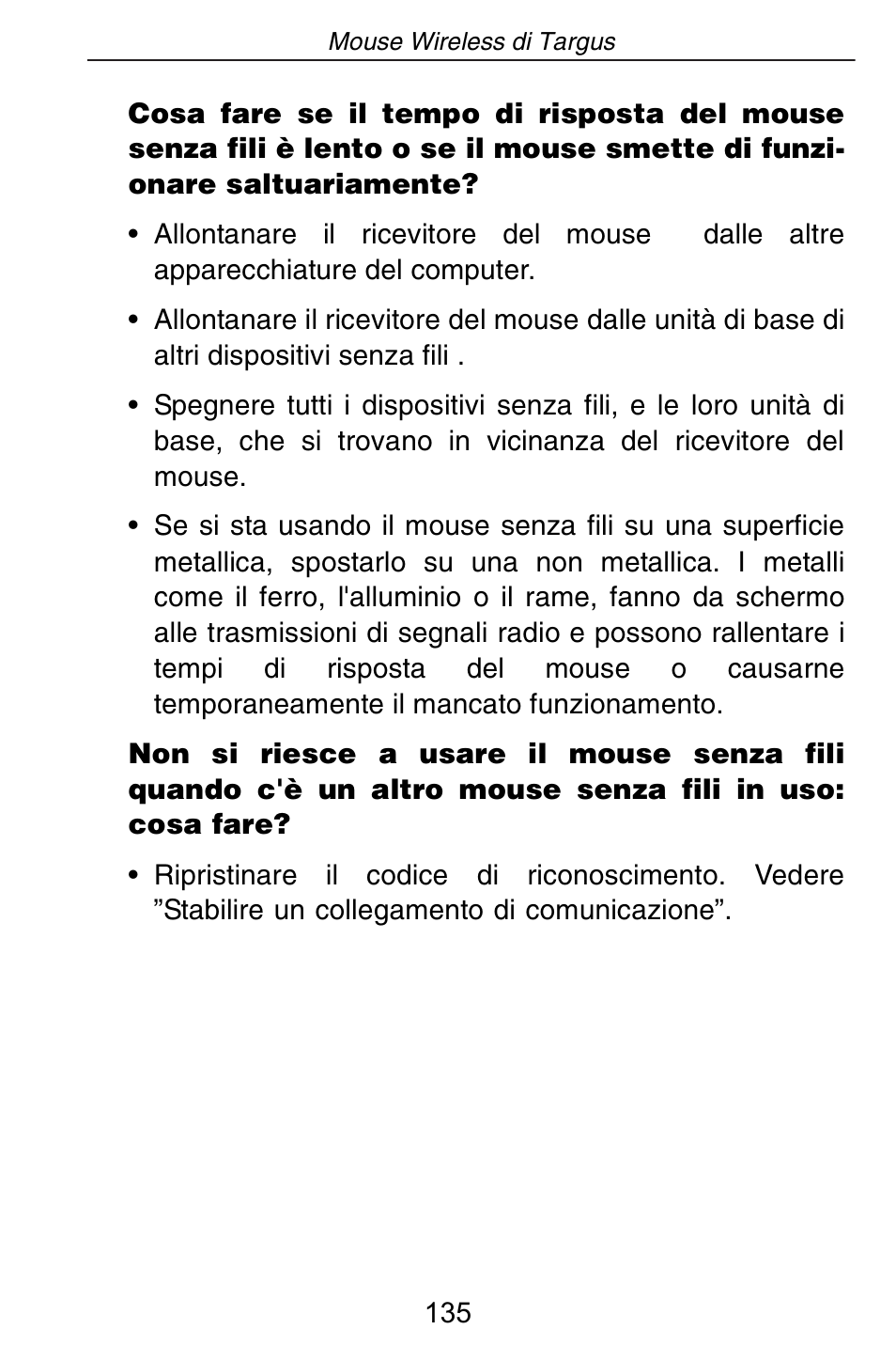 Targus Rechargeable Wireless Notebook Mouse User Manual | Page 135 / 259