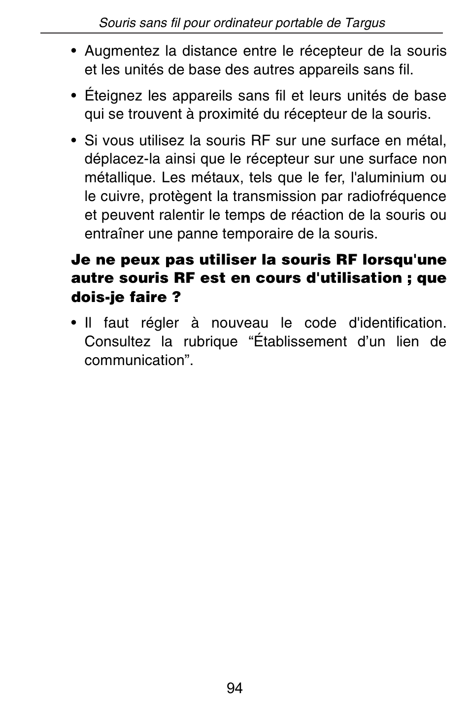 Targus Rechargeable Wireless Notebook Mouse User Manual | Page 94 / 259