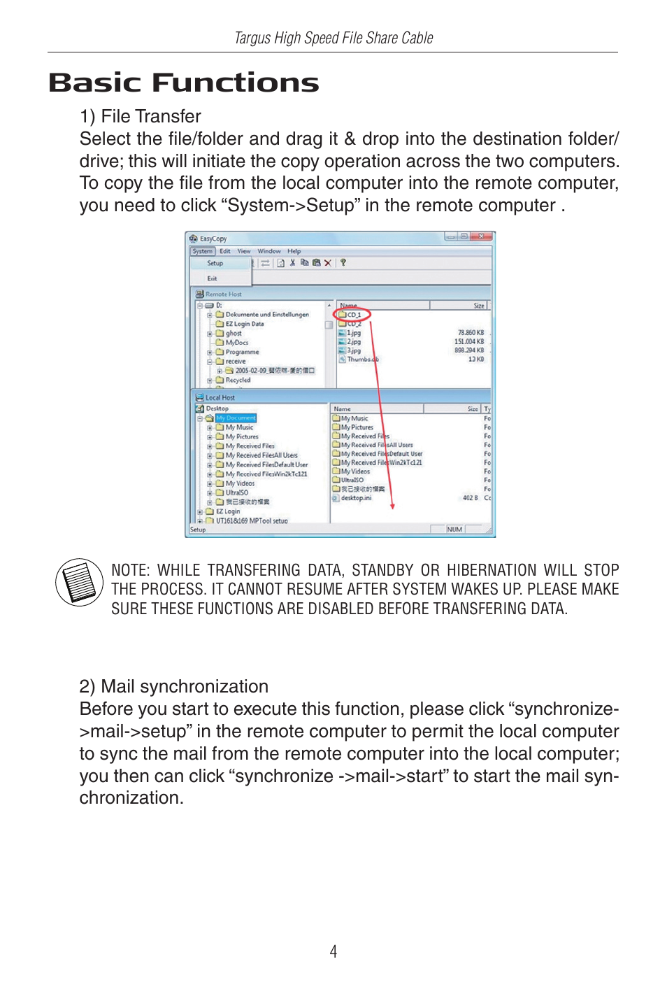 Basic functions | Targus ACC96US User Manual | Page 4 / 8
