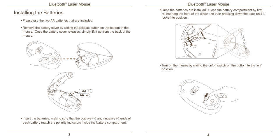 Installing the batteries | Targus AMB08US User Manual | Page 3 / 9